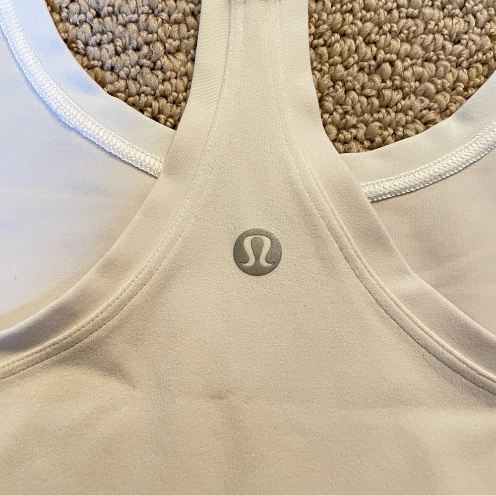 Lululemon White Racerback Tank Top - Picture 5 of 5